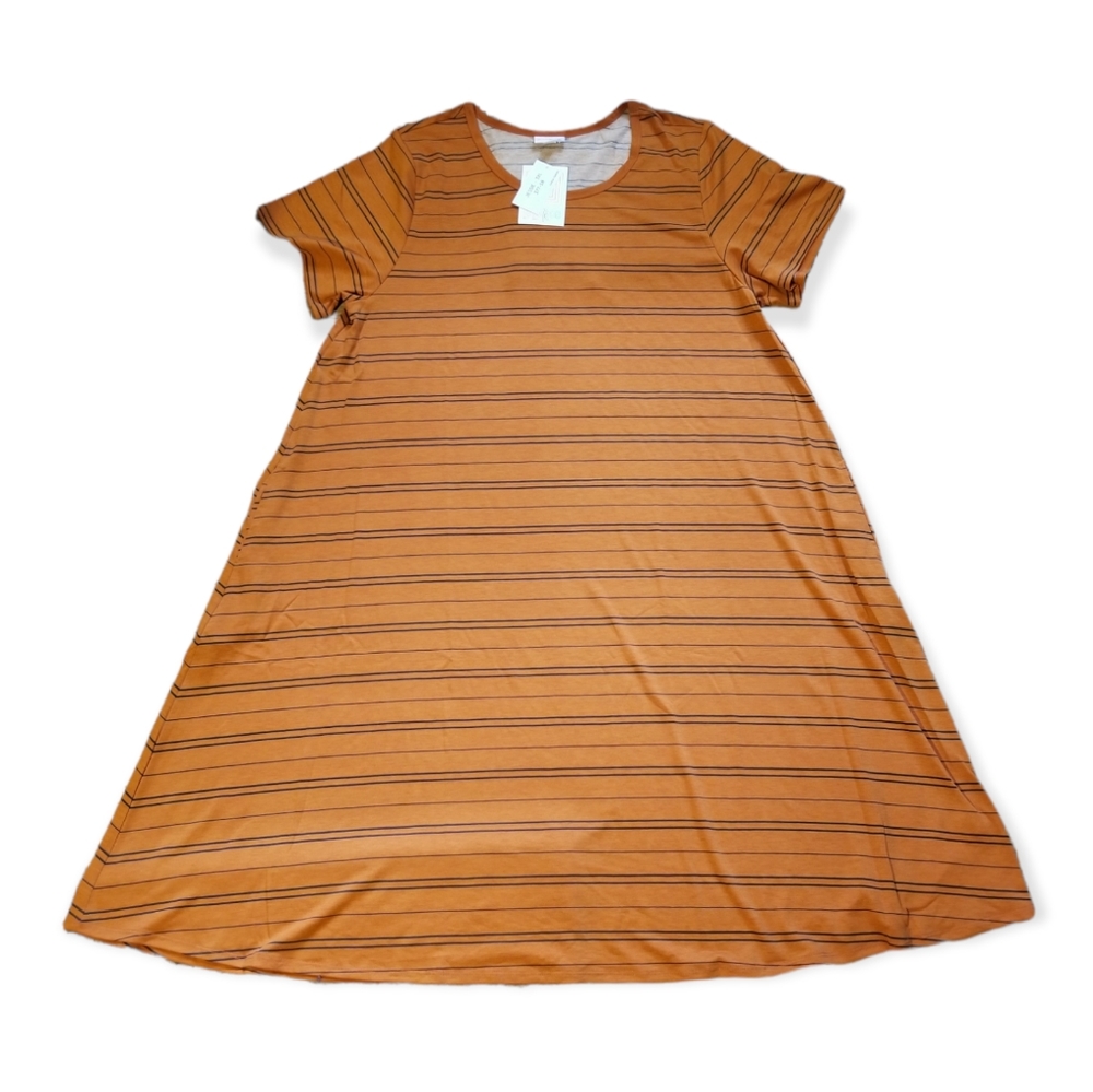 LuLaRoe Orange Striped Dress (no longer has tags!)